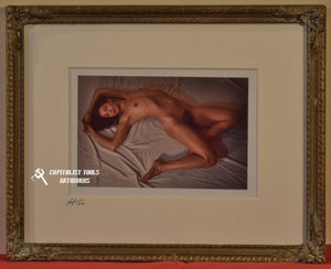 "Melissa", 4"x6" color print, matted, in 8"x10" antique frame